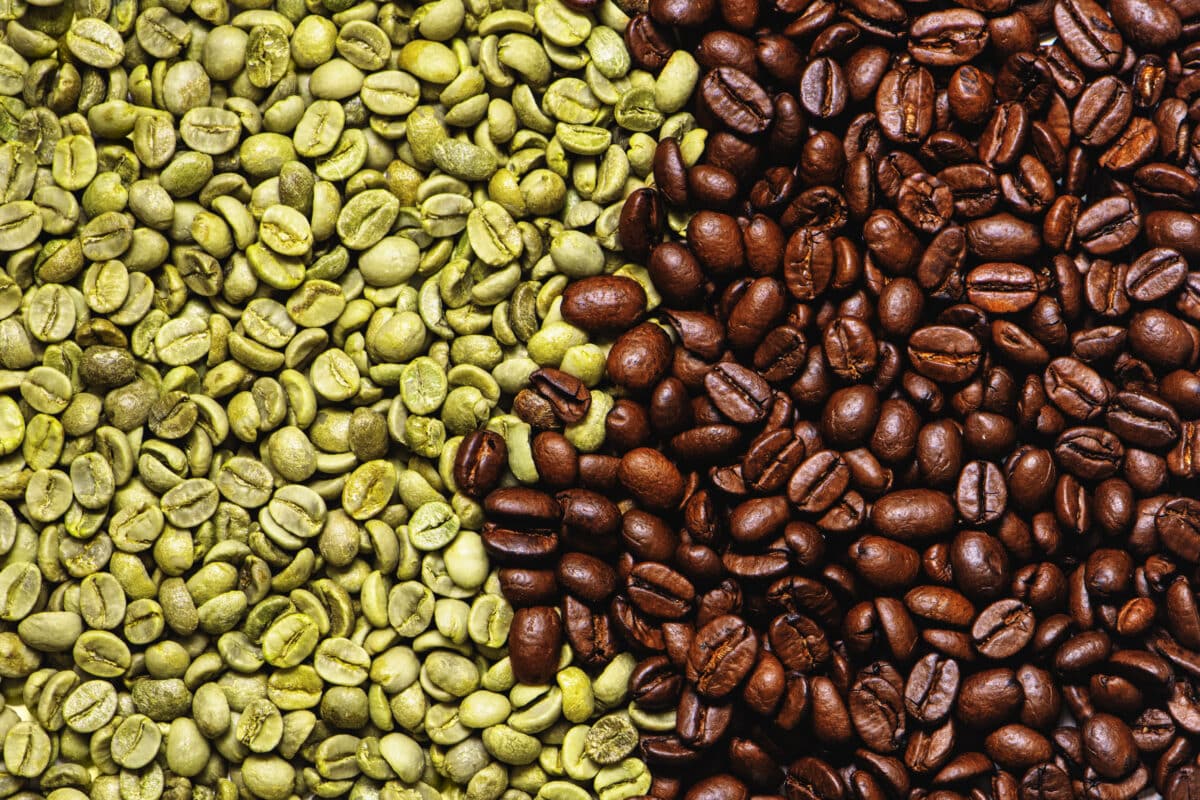 grüne Kaffeebohne