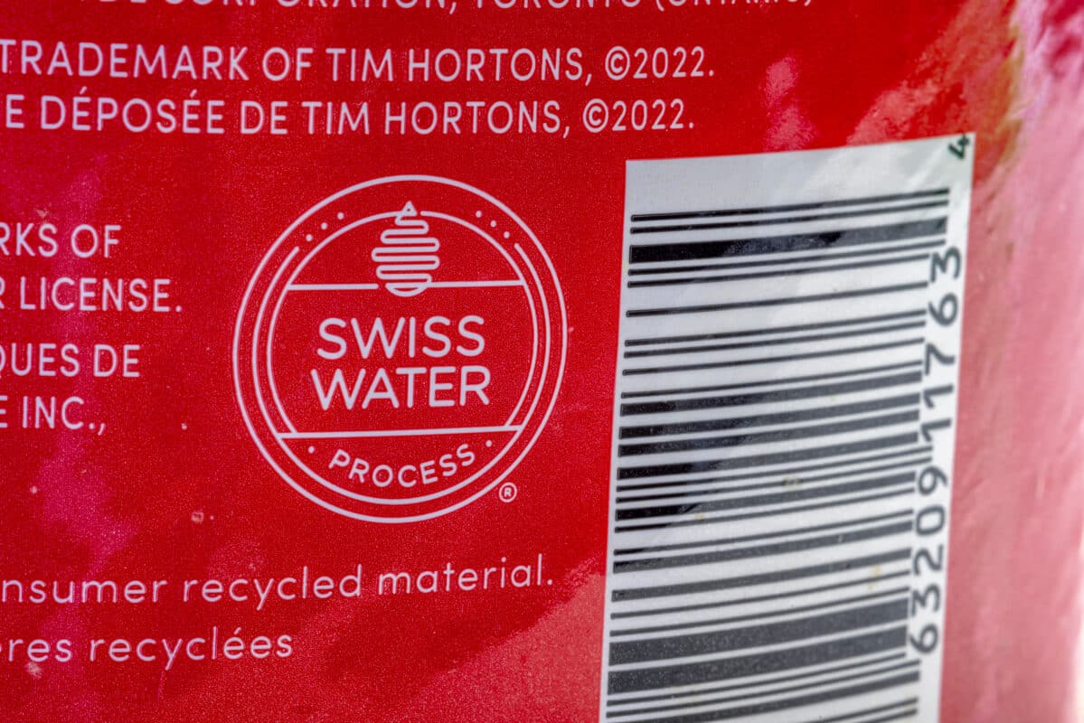 Entkoffeinierung mit Schweizer Wasser (Swiss Water Process)
